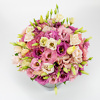 Gray flower box with eustoma - Image 2