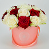 Flower box with roses