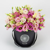 Black flower box with eustoma
