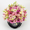 Black flower box with eustoma - Image 2
