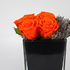 Preserved rose arrangement Black Orange