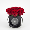 Preserved roses in a black box