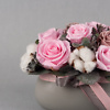 Preserved rose arrangement Pink Cotton