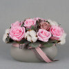 Preserved rose arrangement Pink Cotton - Image 2