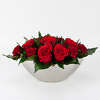Preserved rose arrangement Red & Silver