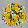 Bouquet with yellow roses flower delivery service in Vilnius Beatričės Gėlių Namai