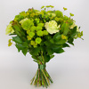 Bouquet with green flowers, flower delivery service in Vilnius Beatričės Gėlių Namai