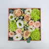 Square flower box flower delivery service in Vilnius Beatričės Gėlių Namai
