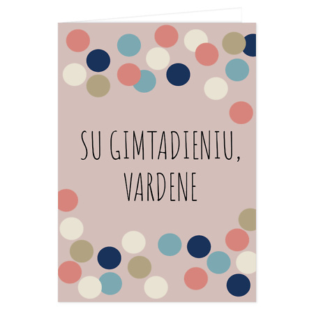Atvirukas "SU GIMTADIENIU, VARDENE"