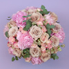Bouquet with pink peonies