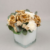 Preserved floral arrangement Gold & White - Image 3