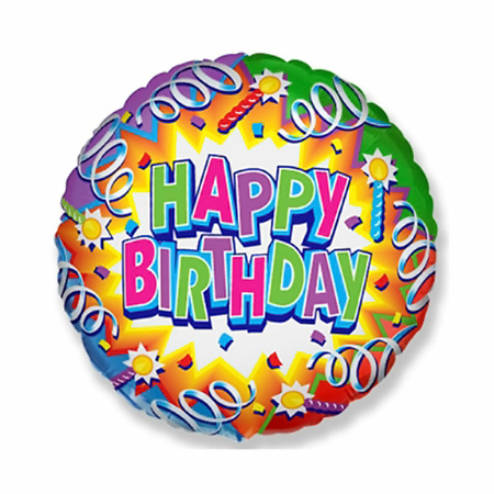 Folinis balionas "Happy Birthday"