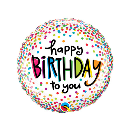 Happy Birthday Dots Foil Helium Balloon