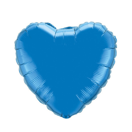 Blue Heart Foil Helium Balloon