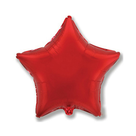 Red Star Foil Helium Balloon