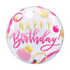 Birthday Pink & Gold Dots Bubble Balloon