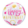 Birthday Pink & Gold Dots Bubble Balloon - Image 2