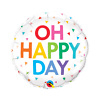 Folinis balionas "Oh Happy Day Rainbow Confetti"