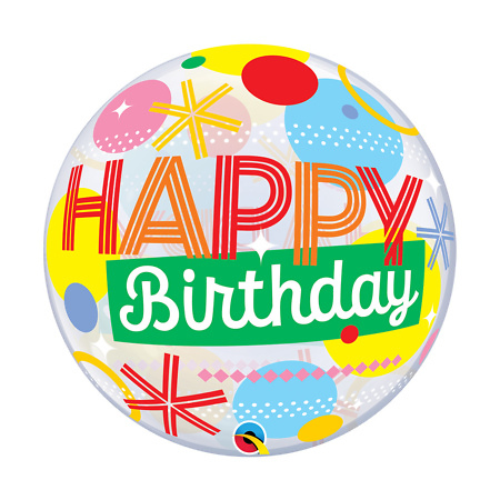 Birthday Circles Bubble Balloon