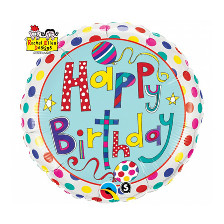 Folinis balionas "Happy Birthday"