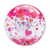 Skaidrus bubble balionas "Love You Confetti Hearts" - Image 2