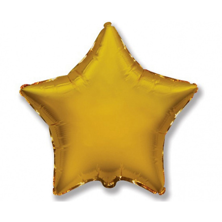 Gold Star Foil Helium Balloon