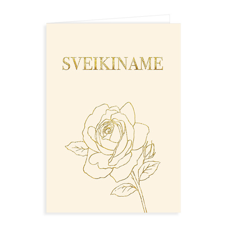 Sveikinimo atvirukas "Sveikiname"