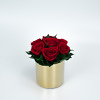 Preserved rose arrangement Golden Red M