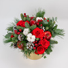 Winter bouquet in a golden pot - Image 2